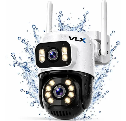Câmera de Segurança iCSee A28B VLX IP Dupla Lente 3MP+3MP Wi-Fi PTZ com Visão Noturna Colorida e Áudio Bidirecional