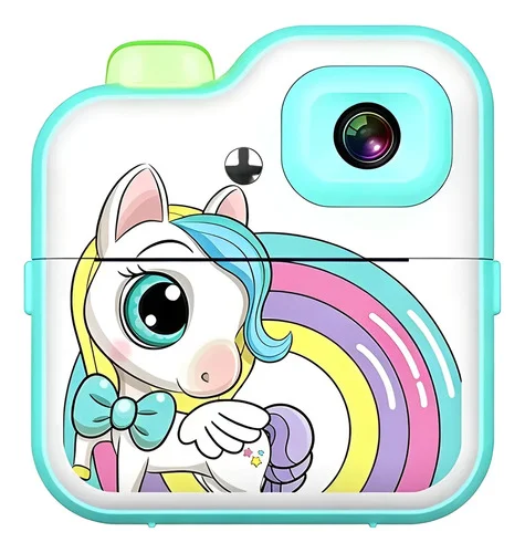 Câmera Infantil Instantâneal Tela Digital Hd Divertida Jogos 12811- Azul