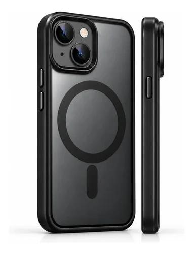 Capa Capinha Fosca Para iPhone 14 Normal C/ Lentes Da Câmera Preto iPhone 14