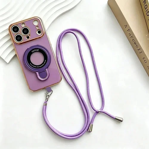 Capa Capinha Magnética Suporte Com Cordão Alça Para iPhone