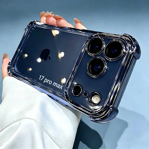 Capa De Celular Reforçada Nos Para iPhone 17/18 Pro Max Azul-escuro 17promax