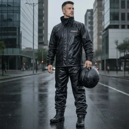 Capa De Chuva Moto Pioneira Combate Gola Masculino Pvc