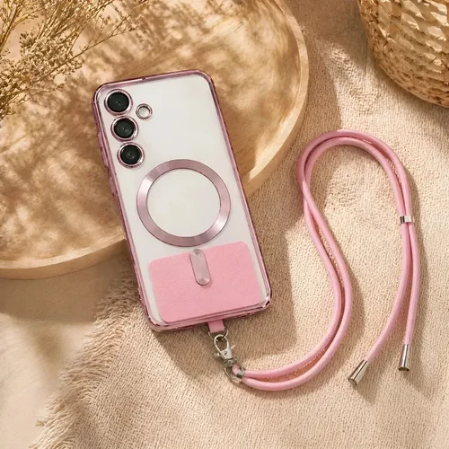 Capa Luxo Com Cordão Alça Anti Furto Magnética Para Samsung