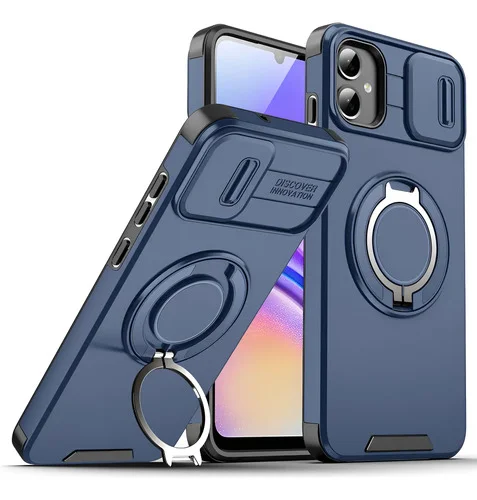 Capa Para Samsung Com Tampa Câmera Deslizante E Suporte