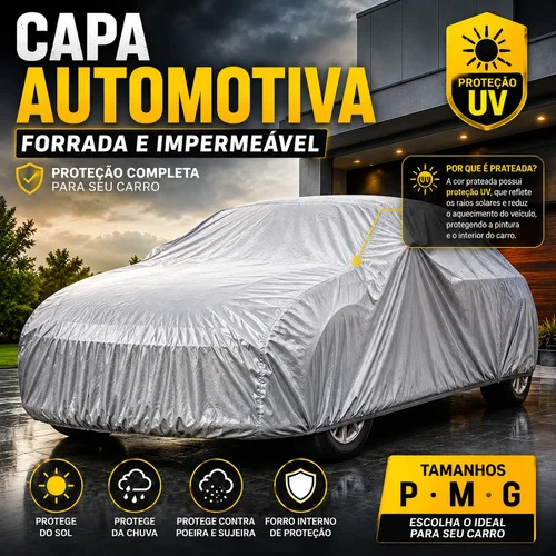 Capa Pra Cobrir Carro Forrada  Impermeável Tamanho P M G