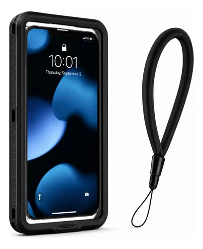 Capa Universal A Prova D'água Com Boia Flutuante Impermeável Preto Lisa