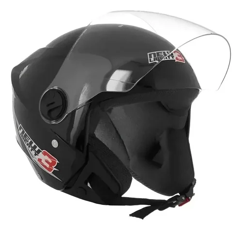 Capacete Aberto C/ Viseira Protork New Liberty Three Moto Masculino E Feminino