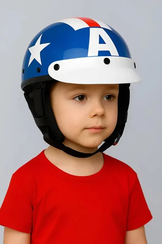 Capacete Infantil Kids Triciclo Capitão América 3 A 7 Anos