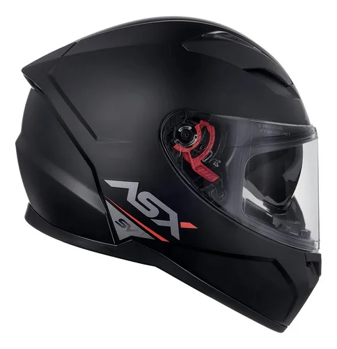 Capacete Masculino Feminino Asx City Sv Preto Oculos Interno Preto Monocolor Fosco 59/60