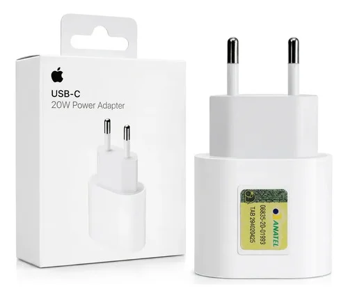 Carregador Fonte Apple Turbo Original Usb-c 20w iPhone 11 17 Branco