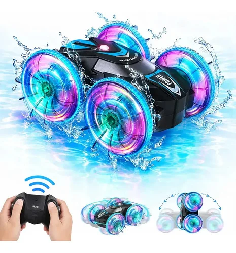 Carrinho Controle Remoto Carro Acrobático Anfíbio Brinquedo Zavanese Duble 4WD
