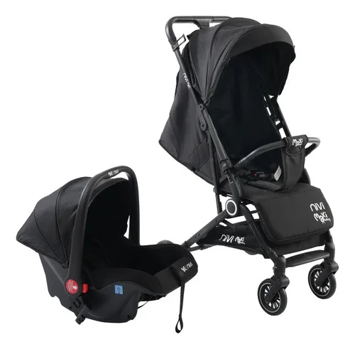 Carrinho De Passeio C/bebê Conforto Ts Nivi Maxi Baby Cor Preto