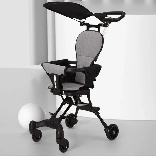 Carrinho Infantil Dobrável Compacto Leve Para Viagem Passeio Preto
