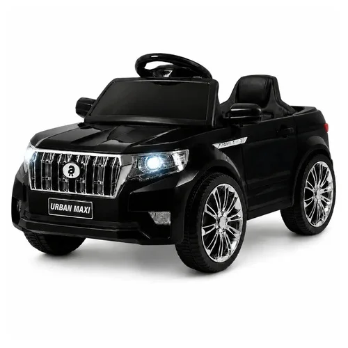 Carro Elétrico Infantil Controle Remoto Bateria 6v Marcha Frente/Ré Bluetooth Som Luz Urban Maxi Toys - PRETO