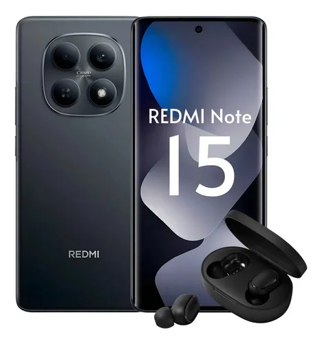 Celular Xiaomi Redmi Note 15 256gb 8gb Ram Dual Sim + Fone Preto