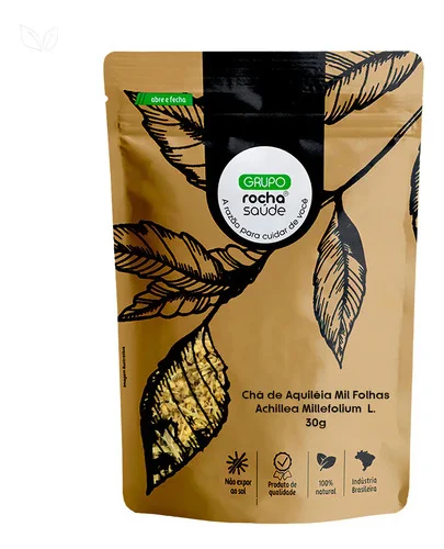 Chá Aquiléia Mil-Folhas Digestivo Rocha Saúde 100g Ervas Naturais