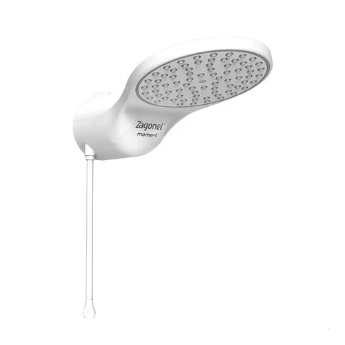 Chuveiro Ducha Moment Eletrônica Branca Zagonel 127v Ou 220v