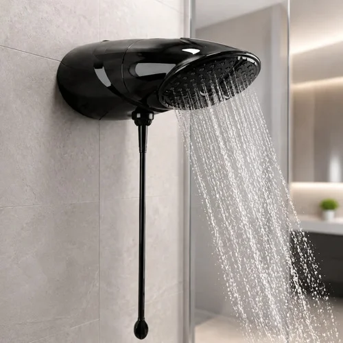 Chuveiro Ducha Top Jet Eletrônico Preto Preto 220v 7500w Pr Preto 220v 7.5 Kw