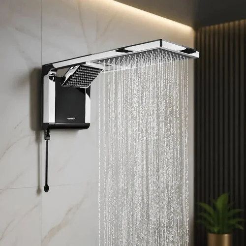 Chuveiro Eletrônico Lorenzetti Acqua Duo Ultra Preto/Cromado Parede 7800W