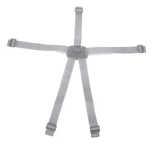 Cinto 5 Pontos Universal Para Cadeirinha Carrinho De Bebê Cinza