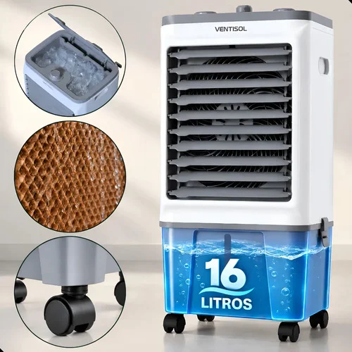 Climatizador Ar Ventilador  Umidificador 16 Litros Ventisol Cinza 220v