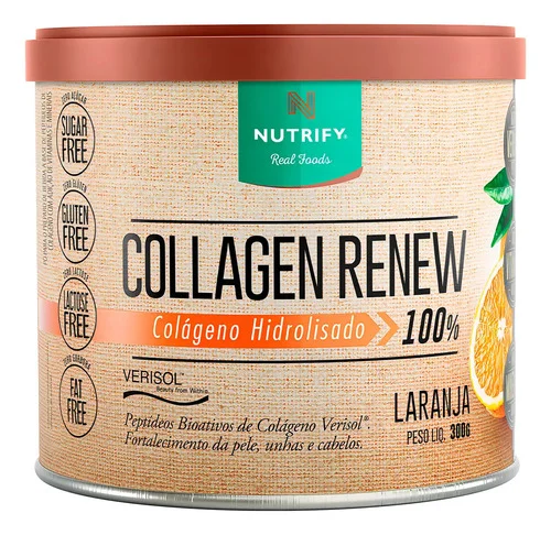 Colágeno Nutrify Renew em pó sabor Laranja x 300g