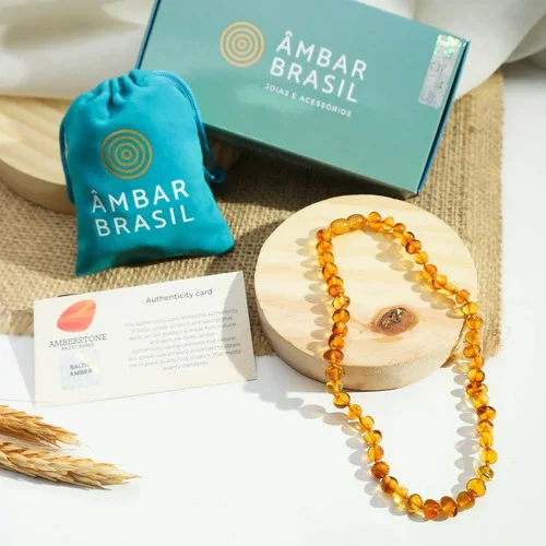 Colar De Âmbar Original Recém-nascidos, Bebês E Crianças