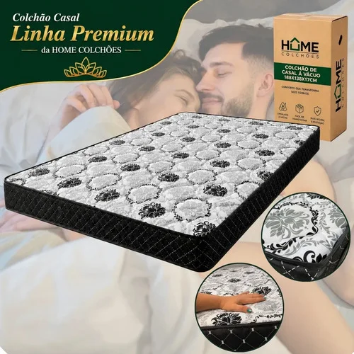 Colchão Casal 138x188x17 D33 Duo Ortopédico Espuma Firme Linha Premium Home Colchões