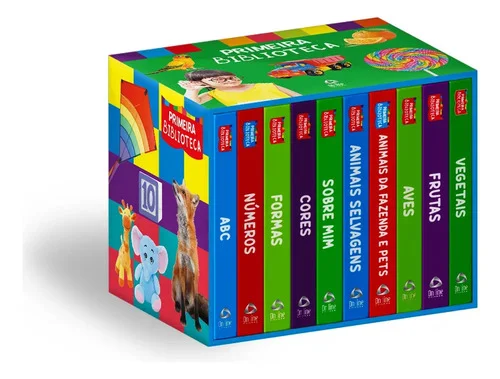 Coleção Primeira Biblioteca Volume 01 - Box com 10 Livrinhos - On Line Editora - Capa Dura