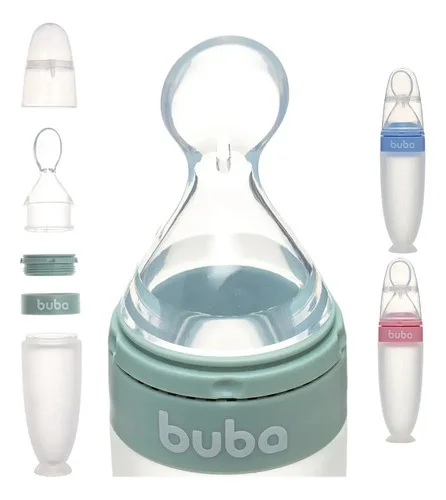 Colher Dosadora Papinha Bebê Mamadeira Com Ventosa Buba