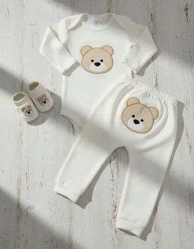 Conjunto Body Bebê Mijão E Sapatinho Menino(a) Stylo Ursinho