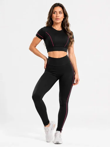 Conjunto Fitness Legging E Cropped Feminino Roupa Ginástica