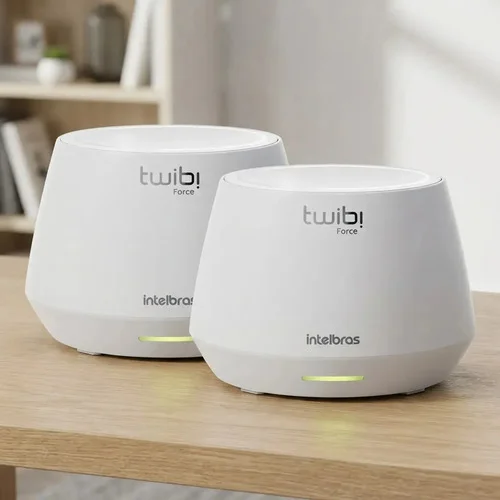 Conjunto Roteador Mesh Wifi 6 Intelbras Twibi Force Ax 2 Uni Branco