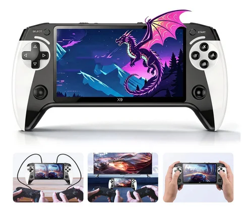 Console Portátil De Mão Com Tela Grande De 5,5 Polegadas Branco