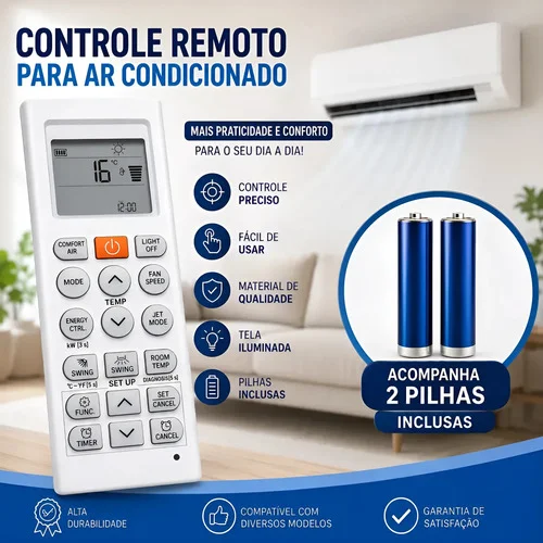 Controle Compatível LG Dual Inverter Ar Condicionado Split Branco