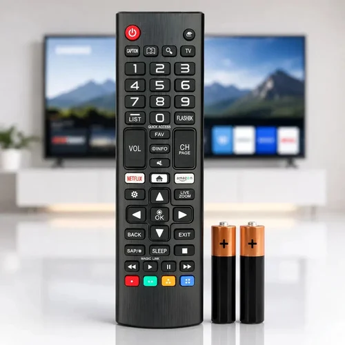Controle Remoto Para Lg Universal Tv Smart Led + 2 Pilhas Com Teclas Netflix E Prime Video Audiogeek
