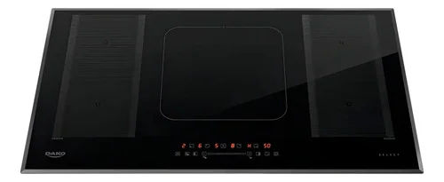 Cooktop de Indução 5 Bocas Dako Select com 2 Zonas Flexíveis e 7200W com Mesa em Vidro Cerâmico 220 V