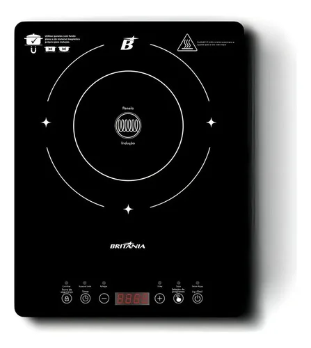 Cooktop de Indução Britânia Portátil Painel Touch BCTE10A 127V