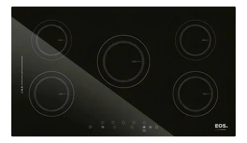 Cooktop de Indução Cinco Bocas EOS 90cm Preto 9500W ECI05EP