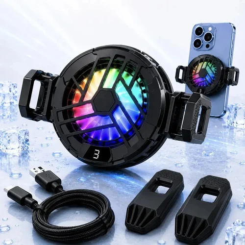Cooler Para Celular RGB Gamer Magnético Placa Peltier Resfriador Com Clipe