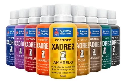 Corante Bisnaga Xadrez P Tintas Varias Cores Pigmento Parede