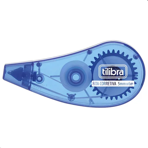 Corretivo Em Fita Tilibra Azul 5mmx6m Escolar Escritório