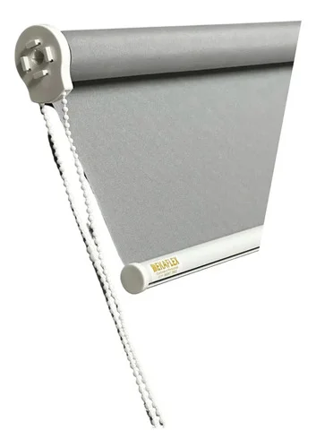 Cortina Rolo Blackout 0% 1,30 L X 1,30 A Escurecer Quarto Cor Cinza
