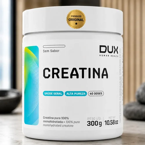 Creatina Dux Nutrition Human Health 300g Monohidratada Pura Sem Sabor