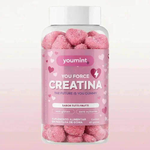 Creatina Gummy YouMint 60 Gomas – 3g por Porção – Zero Açúcares