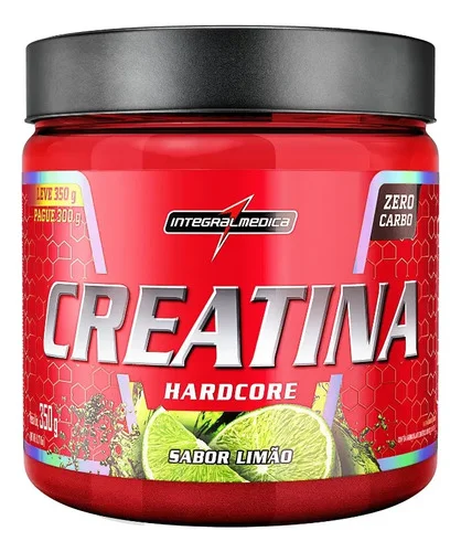 Creatina Integralmédica Monohidratada Hardcore em pó sabor Limão x 350g