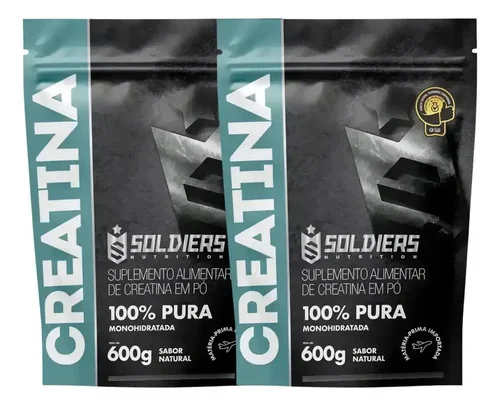 Creatina Soldiers Nutrition em pó Sem sabor x 1.2kg 2 un