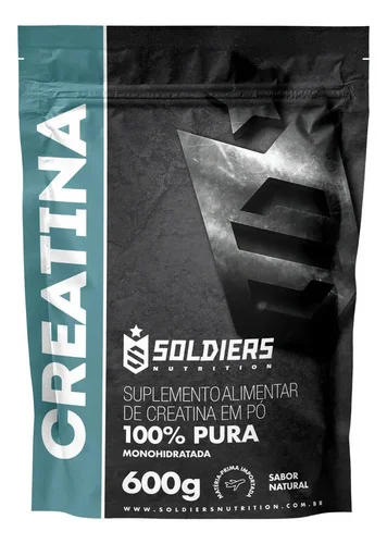 Creatina Soldiers Nutrition em pó Sem sabor x 600g