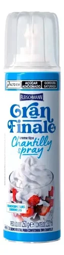 Creme Chantilly Spray Fleischmann Gran Finale Frasco 250g
