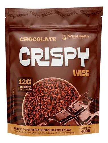 Crispy Wise Choco (400g) - Crispie Proteico Sabor Chocolate Chocolate